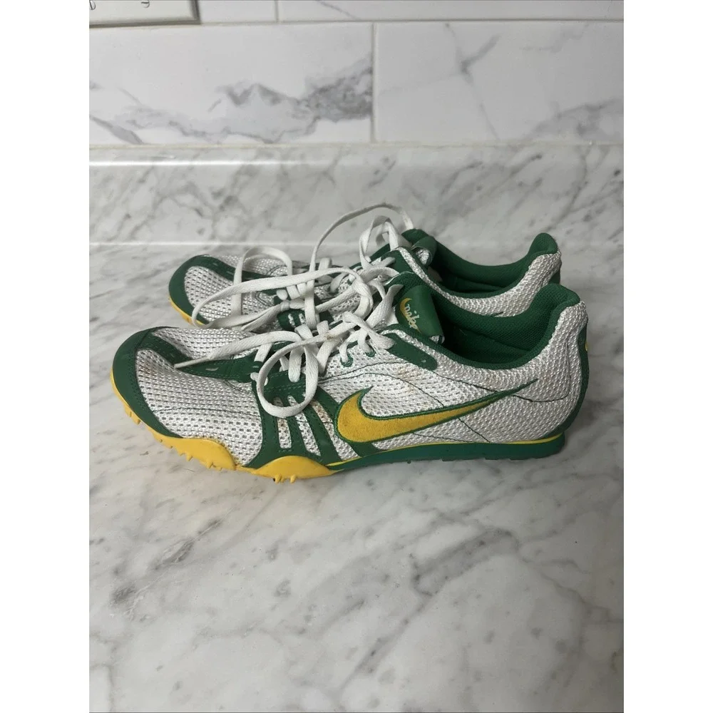 Nike Men 10 Rival D Plus III Track & Field Spike Shoes 314285-171 Green Yellow
